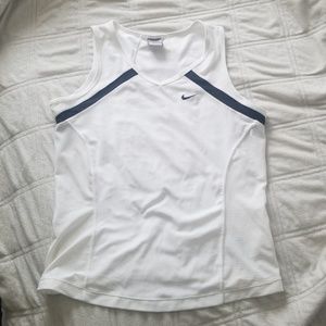 Nike white fit dry tank top